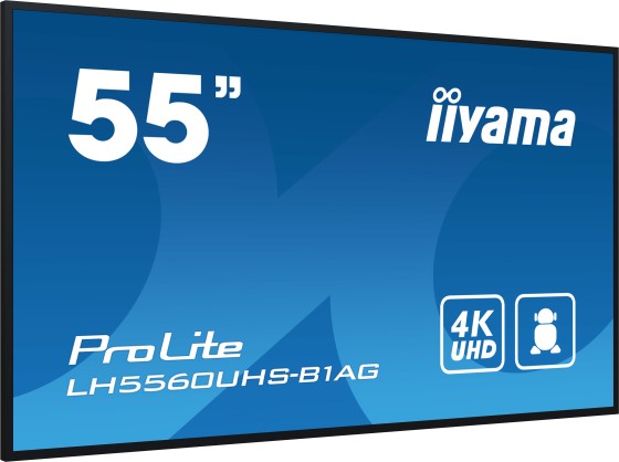 iiyama ProLite LH5560UHS-B1AG - Classe de diagonale 55" (54.6" visualisable) écran LCD rétro-éclairé par LED - signalisation numérique - avec lecteur multimédia SoC intégré - 4K UHD (2160p) 3840 x 2160 - éclairage périphérique - noir, finition matte