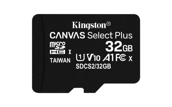 KINGSTON 32GB micSDHC Canvas Select Plus 100R A1 C10 Card + ADP