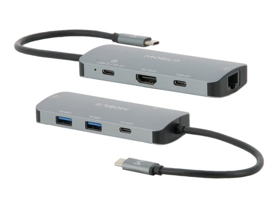 Mobilis - Station d'accueil - USB-C - HDMI - 1GbE