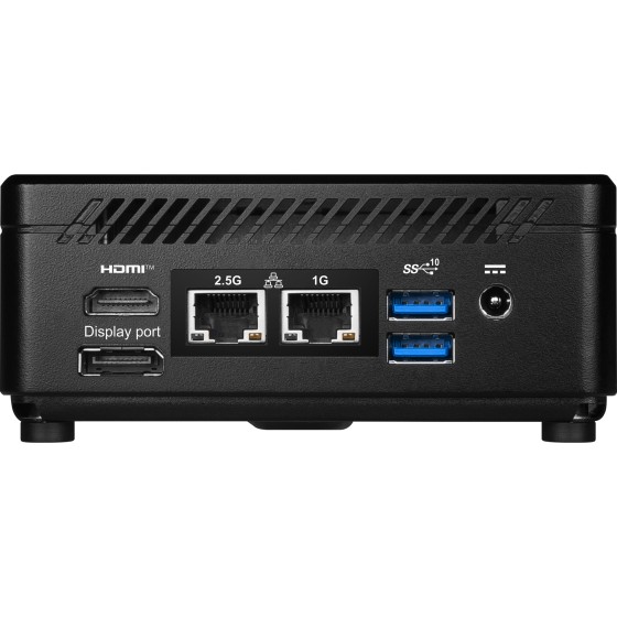 MSI Cubi 5 12M 003BEU - Barebone - mini PC 1 x Core i3 1215U - RAM 0 Go - Carte graphique Intel Iris Xe - IEEE 802.11ax (Wi-Fi 6E), Bluetooth 5.3, Gigabit Ethernet, 2.5 Gigabit Ethernet - noir