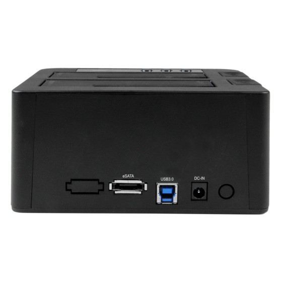 StarTech.com Duplicateur de Disque Dur 2 Baies, Cloneur HDD/SSD Autonome - Contrôleur de stockage - 2.5", 3.5" - SATA 6Gb/s - USB 3.0 - noir - pour P/N: SVA12M5NA