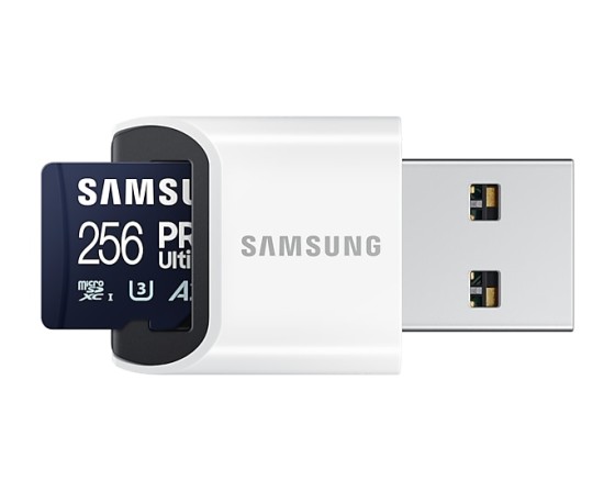 Samsung PRO Ultimate MB-MY256SB - Carte mémoire flash - 256 Go - A2 / Video Class V30 / UHS-I U3 - microSDXC UHS-I - bleu