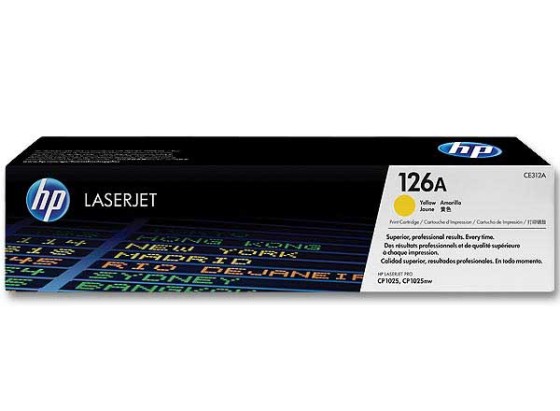 HP 126A original LaserJet Toner cartridge CE312A yellow standard capacity 1.000 pages 1-pack