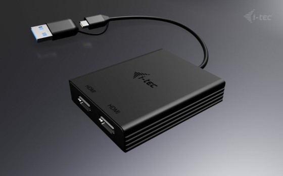 I-TEC USB-A/USB-C Dual 4K DP Video Adapter 2x 4K DP Display Adapter with DisplayLink Chip 6950