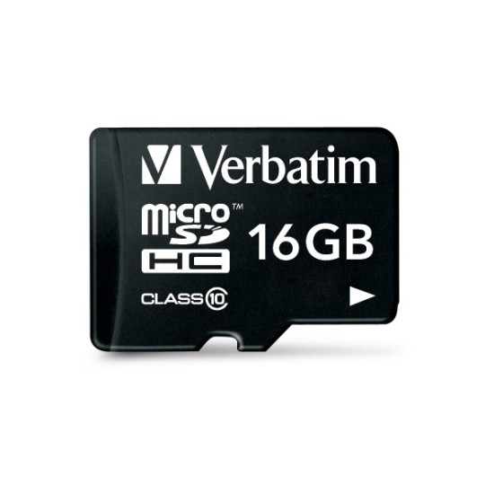 Verbatim - Carte mémoire flash (adaptateur microSDHC - SD inclus(e)) - 16 Go - Class 10 - micro SDHC