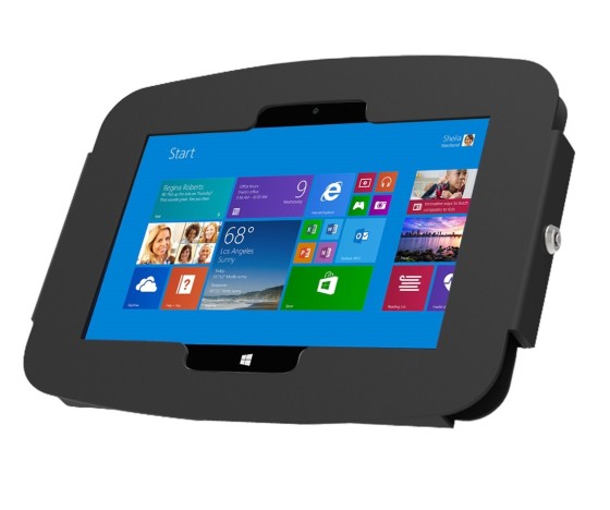 Compulocks Surface Pro 3-7 Support Boitier mural Space Blanc - Kit de montage (enceinte) - pour tablette - aluminium - noir - Taille d'écran : 12" - montable sur mur - pour Microsoft Surface Pro 3, Pro 4, Pro 5, Pro 6, Pro 7, Pro 7+