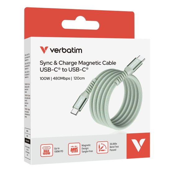 Verbatim 31855 câble USB USB 2.0 1,2 m USB C Vert
