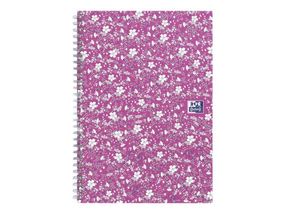 1 Cahier spirale Oxford Flowers A5 14,8 x 21 cm 120 pages