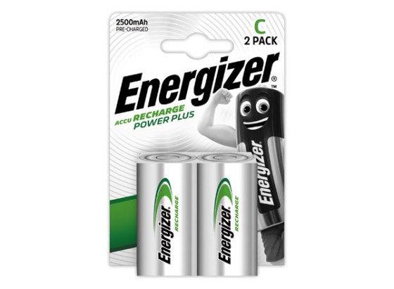 1 Blister de 2 Piles rechargeables ENERGIZER Power Plus  HR14 (C)