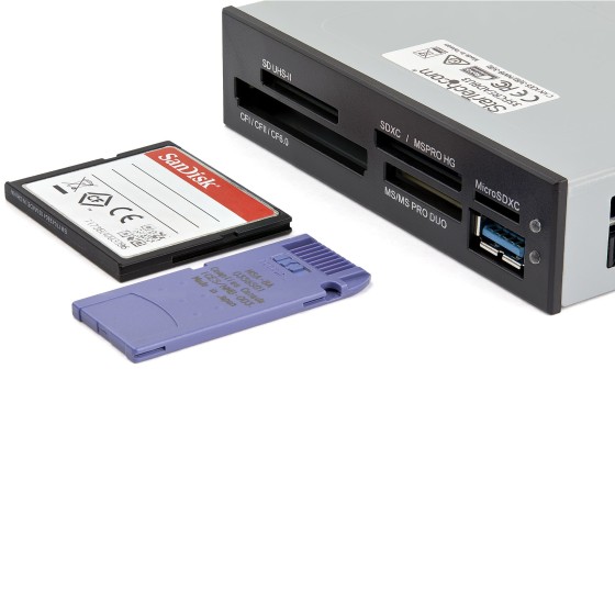 StarTech.com Lecteur multi-cartes interne USB 3.0 avec support UHS-II - Lecteur de cartes mémoire - SD / Micro SD / MS / CF - Lecteur de carte - 3,5 po (CF I, CF II, MS, MS PRO, MMC, SD, MS Duo, MS PRO Duo, miniSD, microSD, SDHC, MS Micro, microSDHC, SDXC