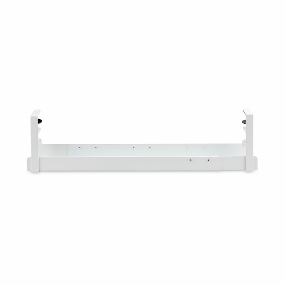 StarTech.com Goulotte Passe Câble Bureau, Organiseur de Câbles Ajustable en Longueur, Installation à Pinces, Aucun Perçage Nécessaire, Support Multiprise, Blanc