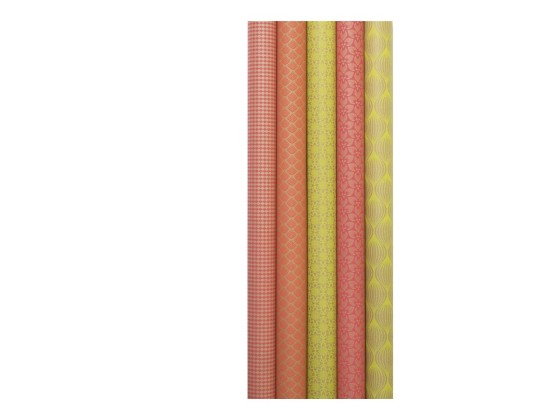 1 Carton de 30 Rouleaux de papier cadeau assortis 2 mx 70 cm