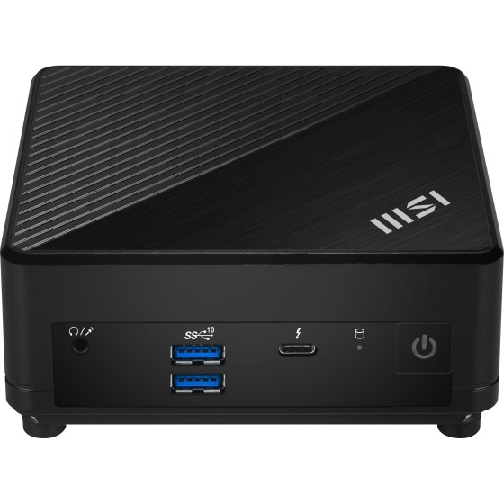 MSI Cubi 5 12M 003BEU - Barebone - mini PC 1 x Core i3 1215U - RAM 0 Go - Carte graphique Intel Iris Xe - IEEE 802.11ax (Wi-Fi 6E), Bluetooth 5.3, Gigabit Ethernet, 2.5 Gigabit Ethernet - noir