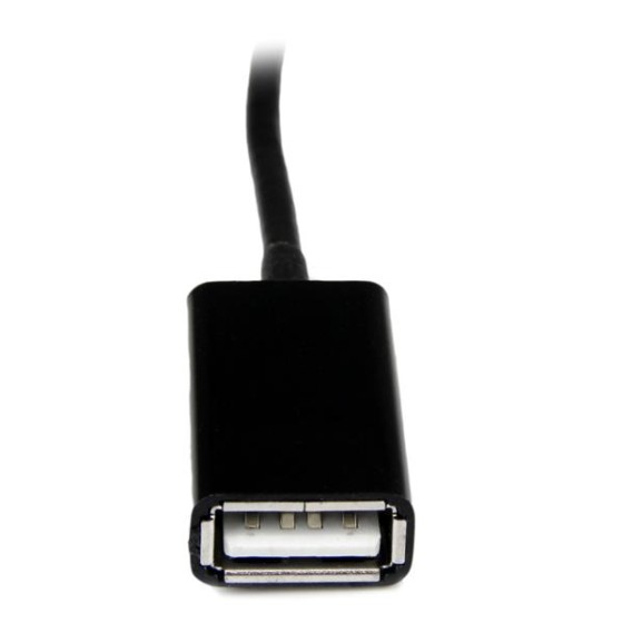 StarTech.com Cable USB OTG Samsung Galaxy Tab - Adaptateur OTG USB Type A femelle - 1 metre Noir- Cable USB OTG (on the go) - Câble USB - USB femelle pour connecteur à 30 broches de station d'accueil Samsung mâle - 15.24 cm - blindé - noir - pour Samsung