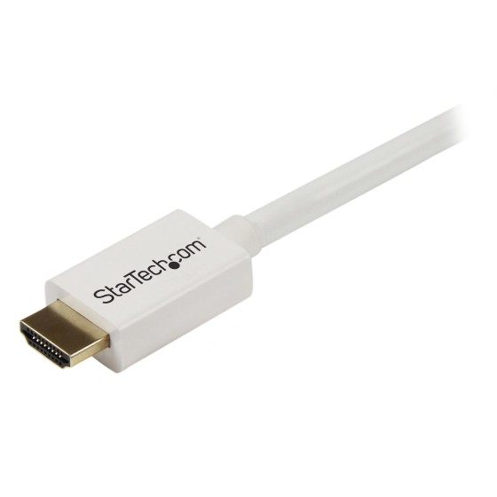 StarTech.com Câble HDMI haute vitesse Ultra HD 4k x 2k de 3m - Cordon HDMI vers HDMI CL3 pour installation murale - M/M - Blanc - Câble HDMI - HDMI mâle pour HDMI mâle - 3 m - double blindage - blanc