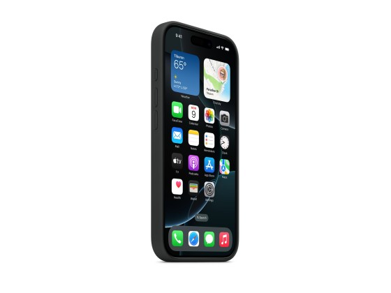 Apple - Coque de protection pour téléphone portable - compatibilité avec MagSafe - silicone - noir - pour iPhone 16 Pro