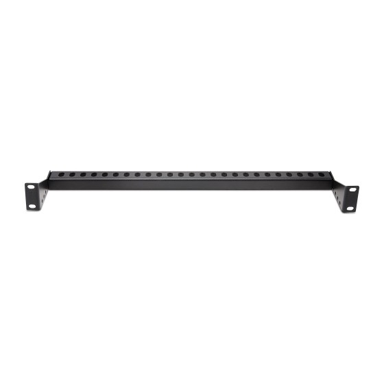 StarTech.com 1U Rack Mountable Cable Lacing Bar w/Adjustable Depth, Cable Support Guide For Organized 19" Racks/Cabinets, Horizontal Cable Guide For Patch Panels/Switches/PDUs - Barres de guidage pour câbles en rack (horizontal) - noir - 1U - 19"
