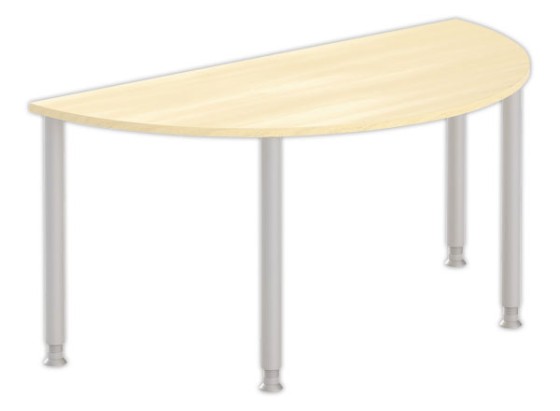1 Complément demi rond 160 hêtre/alu