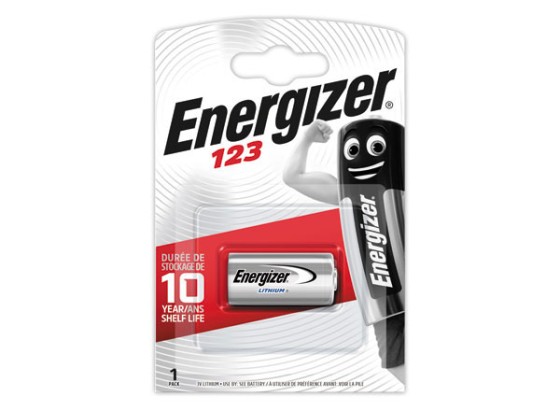 1 Pile lithium ENERGIZER 123 (3V)