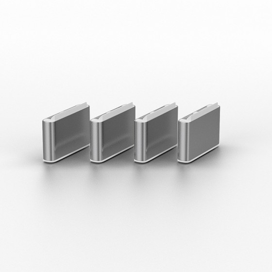 LINDY USB Type C Port Blocker Key - Pack of 4 Blockers White