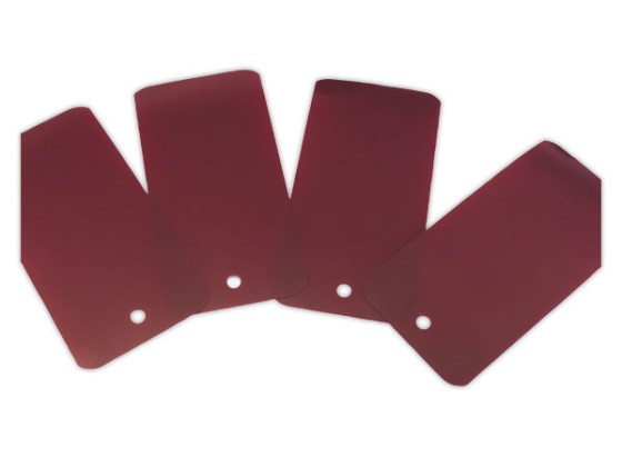 1 Lot de 1000 Etiquettes plastiques avec trou de suspension - 110 x 55mm - Rouge