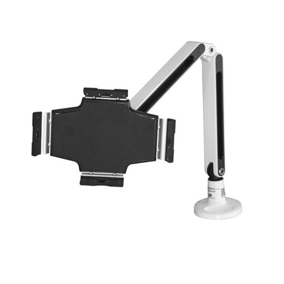 StarTech.com Support de bureau pour tablette - Bras articulé - Support tablette pour iPad ou Android (ARMTBLTIW) - Kit de montage - bras réglable - pour tablette - plastique, acier - blanc - Taille d'écran : 9"-11" - montrable sur bureau - Conformité TAA