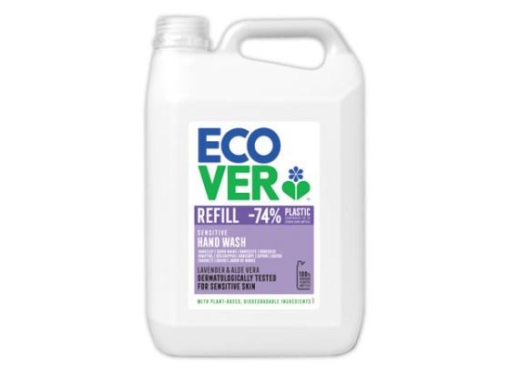 1 Bidons 5 litres de savon pour les mains mains ECOVER lavande
