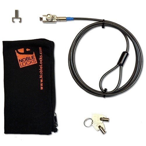 Noble TZ Wedge Low Profile - Kit de verrouillage pour notebook - argent - 1.8 m