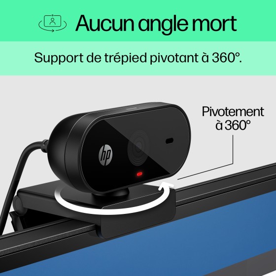 HP 320 - Webcam - couleur - 1920 x 1080 - USB