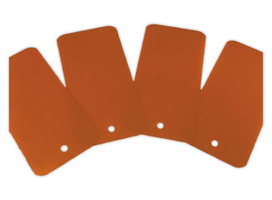1 Lot de 1000 Etiquettes plastiques avec trou de suspension - 110 x 55mm - Orange
