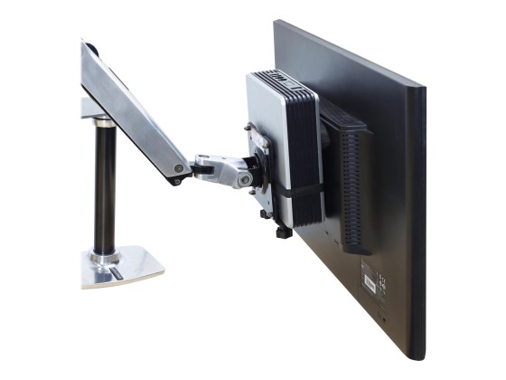 Ergotron - Support mini PC - montable sous bureau, montable sur poteau, montage sur rail mural, possibilité de montage sur support VESA - noir - pour Ergotron Bras pour écran NX, LX bi-écrans juxtaposés