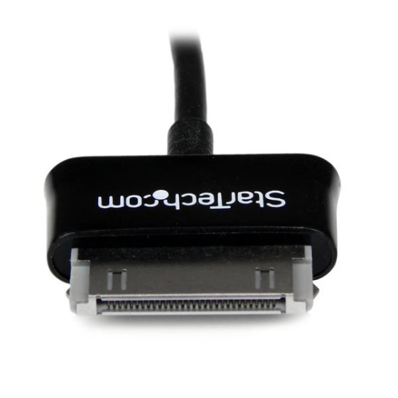 StarTech.com Cable USB OTG Samsung Galaxy Tab - Adaptateur OTG USB Type A femelle - 1 metre Noir- Cable USB OTG (on the go) - Câble USB - USB femelle pour connecteur à 30 broches de station d'accueil Samsung mâle - 15.24 cm - blindé - noir - pour Samsung