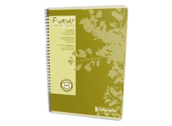 1 Cahier spirale recyclé A4, 70g, 5x5,100 pages