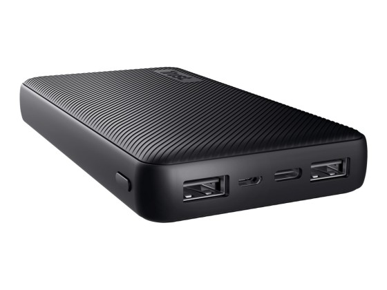 1 Batterie externe Powerbank Trust PrimoEco 15.000 mAh - Noir