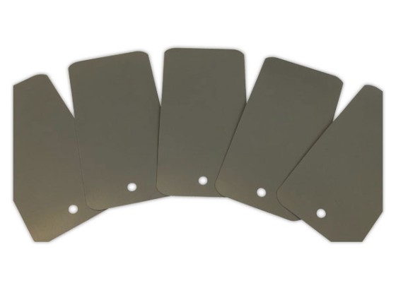 1 Lot de 1000 Etiquettes plastiques avec trou de suspension - 110 x 55mm - Grise