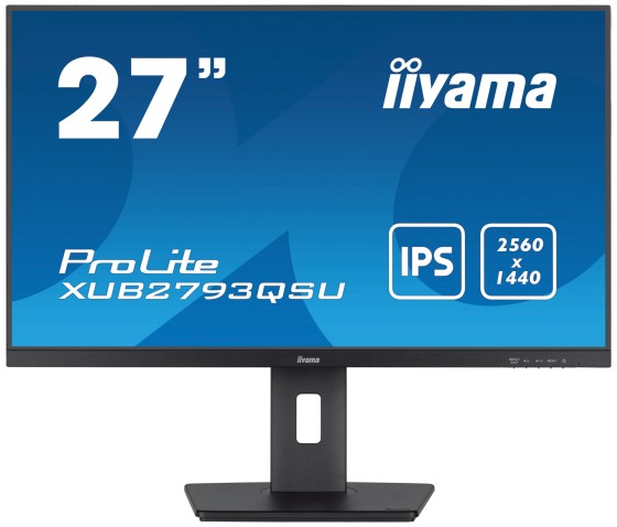 iiyama ProLite XUB2793QSU-B7 - Écran LED - 27" - 2560 x 1440 QHD @ 100 Hz - IPS - 300 cd/m² - 1300:1 - 1 ms - HDMI, DisplayPort - haut-parleurs - noir, mat