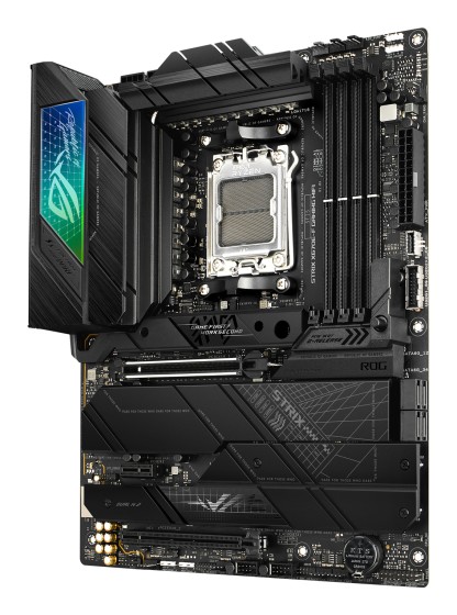 ASUS ROG Strix X670E-F Gaming WiFi - Carte-mère - ATX - Socket AM5 - AMD X670E Chipset - USB-C 3.2 Gen 2x2, USB 3.2 Gen 1, USB-C 3.2 Gen2, USB 3.2 Gen 2 - 2.5 Gigabit LAN, Wi-Fi 6, Bluetooth - carte graphique embarquée (unité centrale requise) - audio HD