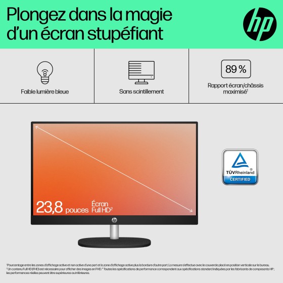 HP All-in-One 24-cr0081nf PC AMD Ryzen™ 7 16 Go DDR4-SDRAM 512 Go SSD Windows 11 Home