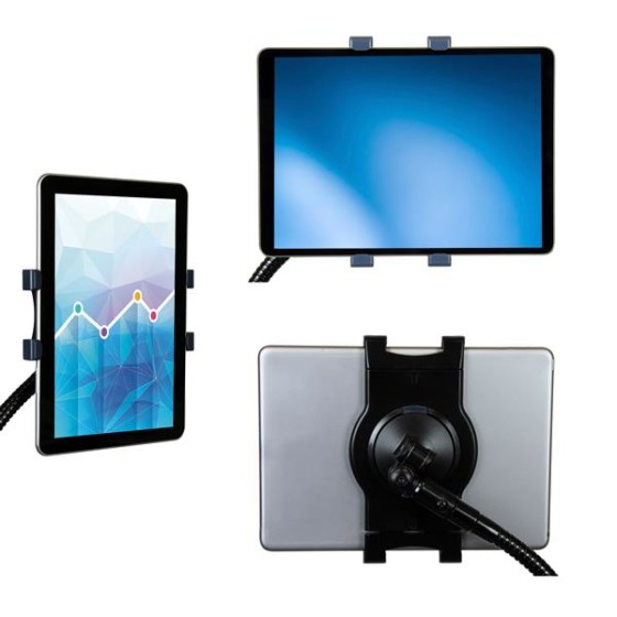 StarTech.com Support col de cygne pour tablette de 6.5" à 7.8" avec fixation de bureau - Rotation 360 &deg, (ARMTBLTUGN) - Kit de montage (attache-support, bras ajustable, bras de fixation réglable) - pour tablette - plastique, acier - noir - Taille d'écr