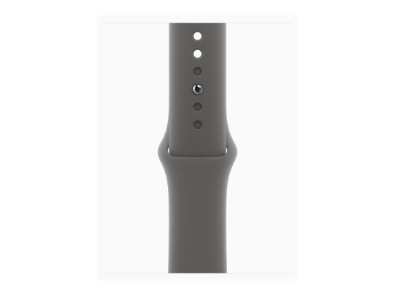 Apple Watch Series 10 (GPS + Cellular) - 42 mm - titanium naturel - montre intelligente avec bande sport - fluoroélastomère - gris acier - taille du bracelet : S/M - 64 Go - LTE, Wi-Fi 4, UWB, Bluetooth - 4G - 34.4 g