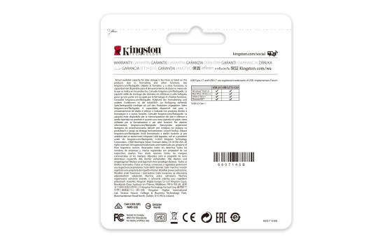 KINGSTON 128Go USB-C 3.2 Gen1 DataTraveler 70