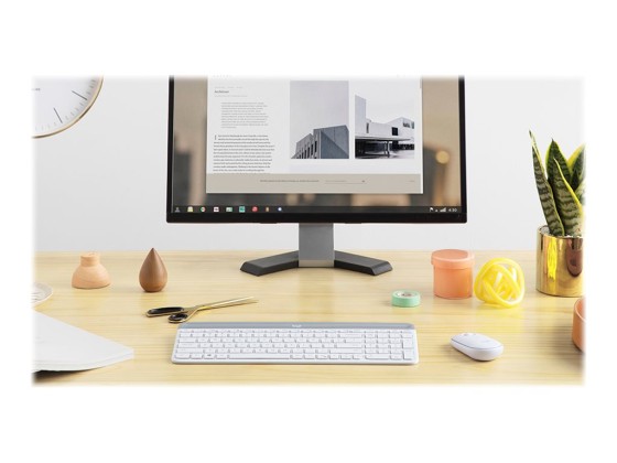 Logitech MK470 clavier Souris incluse Bureau RF sans fil AZERTY Français Blanc