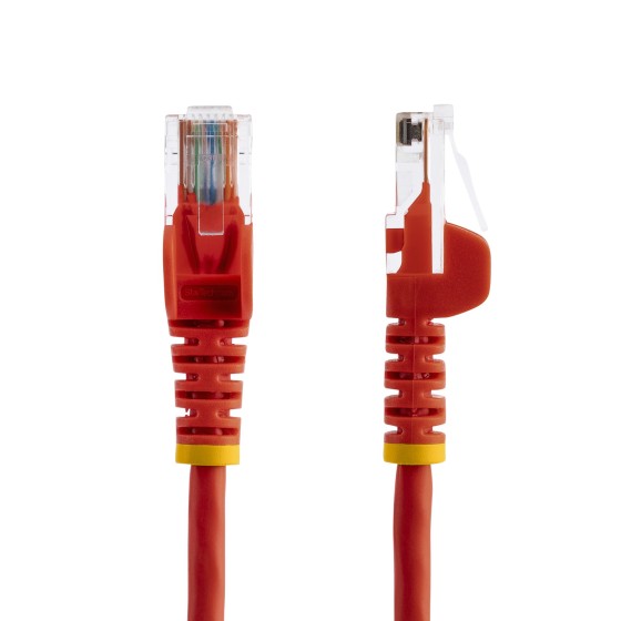 StarTech.com Câble réseau Cat5e UTP sans crochet - 5 m Rouge - Cordon Ethernet RJ45 anti-accroc - Câble patch - Câble réseau - RJ-45 (M) pour RJ-45 (M) - 5 m - UTP - CAT 5e - sans crochet, bloqué - rouge