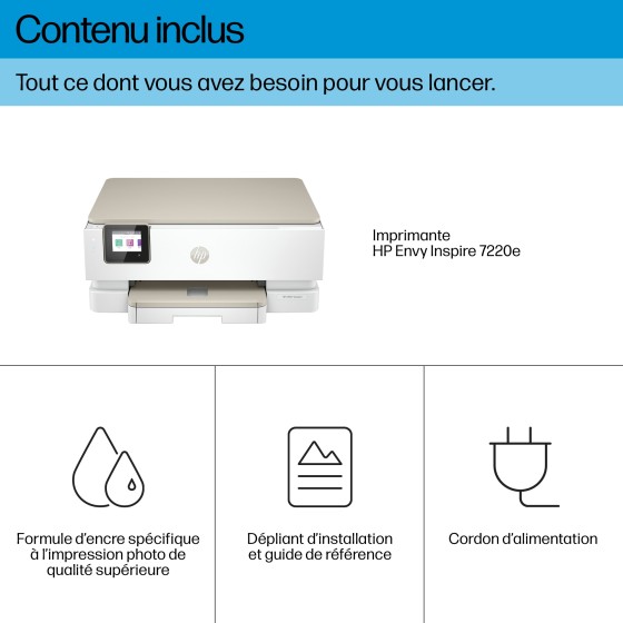 HP Envy Inspire 7220e All-in-One A4 Color Inkjet 10ppm Print Scan Copy Photo Printer