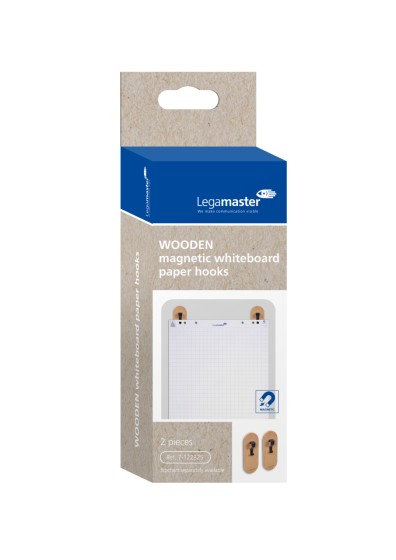 1 Lot de 2 Crochets blocs papier WOODEN  pour tableau blanc