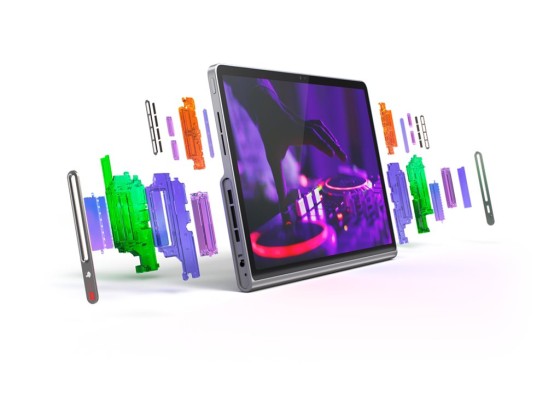 Lenovo Tab Plus ZADX - Tablette - Android 14 ou versions plus récentes - 128 Go UFS card - 11.5" IPS (2000 x 1200) - Logement microSD - gris luna