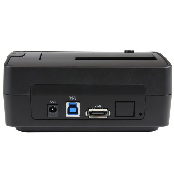 StarTech.com Station d'accueil USB 3.1 (USB-A, USB-C) ou eSATA pour disque dur / SSD SATA de 2,5"/3,5" - Câbles USB-A et USB-C intégrés - Station d'accueil HDD - baies : 1 - 2.5", 3.5" - SATA 6Gb/s - eSATA, USB 3.1 (Gen 2) - noir