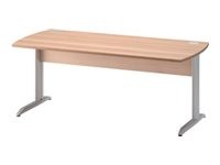 1 Bureau BREST 140 cm chêne du bocage anthracite pieds en métal monté