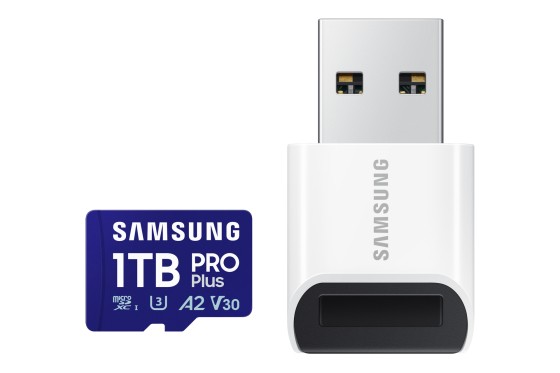 SAMSUNG PRO Plus microSDXC 1To +USB reader UHS-I U3 Full HD & 4K UHD up to 180Mo/s read up to 130Mo/s write memory card 2024