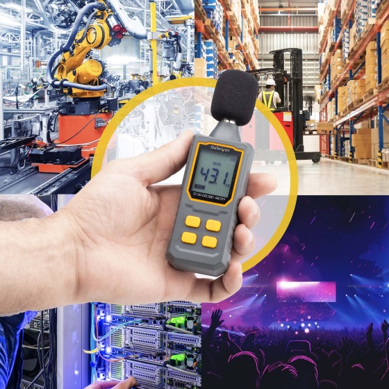StarTech.com Handheld Digital Sound Meter, Noise/Decibel Level Reader - Sonomètre - noir